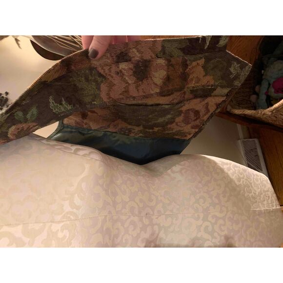 Notations Vintage Tapestry Vest Floral Earth Toned Buttoned Front Womens Small - Picture 5 of 8